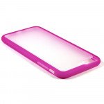 Wholesale iPhone 6 Plus 5.5 inch Gummy Hybrid Case (Pink Clear)